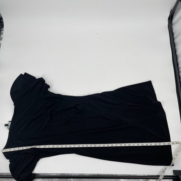 Lauren Ralph Lauren Black Ruched Flare Sleeve Whimsigoth Dress Womens Size 16 - Picture 9 of 13